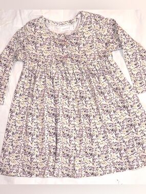 Jamie Kay long sleeve floral organic cotton dress sz 6-12 months EUC smoke free